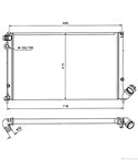 РАДИАТОР ВОДЕН PEUGEOT 406 (1995-) 1.8 - NRF