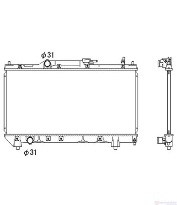 РАДИАТОР ВОДЕН TOYOTA AVENSIS LIFTBACK (1997-) 1.6 - NRF