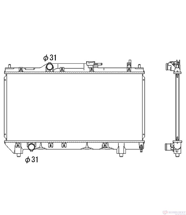 РАДИАТОР ВОДЕН TOYOTA AVENSIS LIFTBACK (1997-) 1.8 - NRF