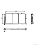 РАДИАТОР ВОДЕН FIAT PUNTO (1993-) 1.7 D - NRF