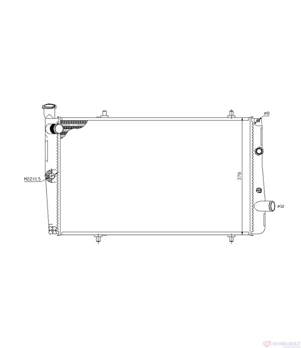 РАДИАТОР ВОДЕН PEUGEOT 309 II (1989-) 1.9 D - NRF