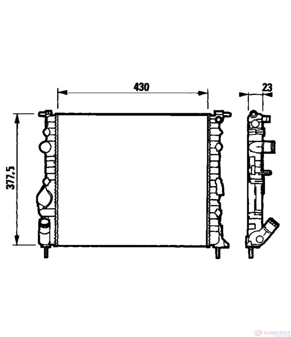 РАДИАТОР ВОДЕН RENAULT KANGOO (1997-) 1.2 - NRF
