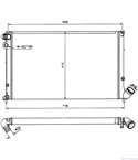 РАДИАТОР ВОДЕН PEUGEOT 406 BREAK (1996-) 2.0 16V - NRF