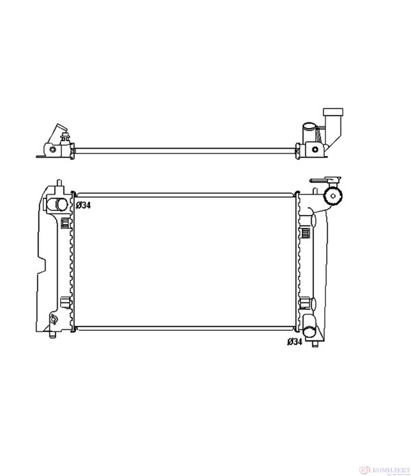 РАДИАТОР ВОДЕН TOYOTA COROLLA SEDAN (2001-) 1.4 VVT-i - NRF