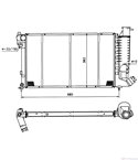 РАДИАТОР ВОДЕН PEUGEOT 306 HATCHBACK (1993-) 1.8 D - NRF