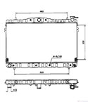 РАДИАТОР ВОДЕН HYUNDAI LANTRA II (1995-) 1.6 i - NRF