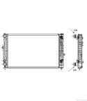 РАДИАТОР ВОДЕН VOLKSWAGEN PASSAT (1996-) 1.9 TDI - NRF