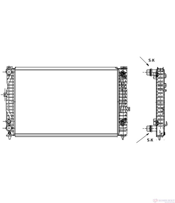 РАДИАТОР ВОДЕН VOLKSWAGEN PASSAT (1996-) 1.9 TDI - NRF