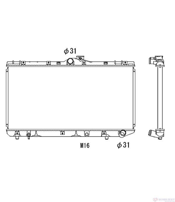 РАДИАТОР ВОДЕН TOYOTA COROLLA COMPACT (1992-) 2.0 D - NRF