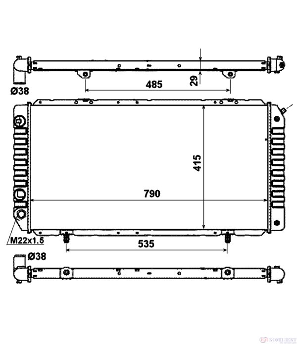 РАДИАТОР ВОДЕН PEUGEOT BOXER (2002-) 2.2 HDi - NRF