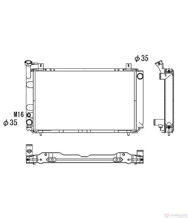 РАДИАТОР ВОДЕН NISSAN SUNNY II TRAVELLER (1986-) 1.7 D - NRF
