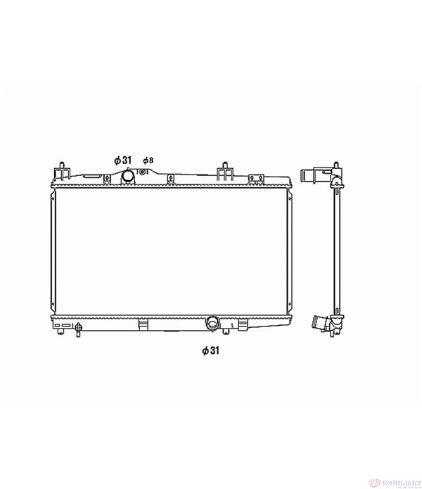 РАДИАТОР ВОДЕН TOYOTA YARIS (1999-) 1.4 D-4D - NRF