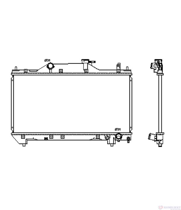 РАДИАТОР ВОДЕН TOYOTA AVENSIS LIFTBACK (1997-) 1.6 VVT-i - NRF
