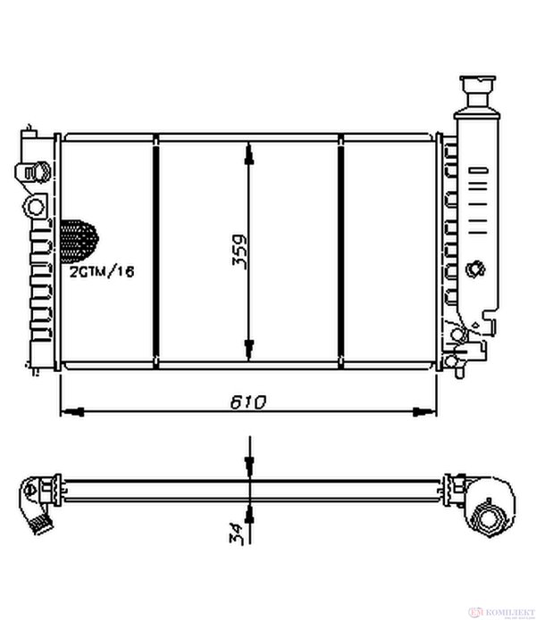 РАДИАТОР ВОДЕН PEUGEOT 405 I (1987-) 1.9 - NRF