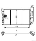 РАДИАТОР ВОДЕН PEUGEOT 405 I (1987-) 1.9 16V Sport MI - NRF