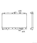 РАДИАТОР ВОДЕН MITSUBISHI GALANT IV SEDAN (1987-) 1.8 Turbo-D - NRF