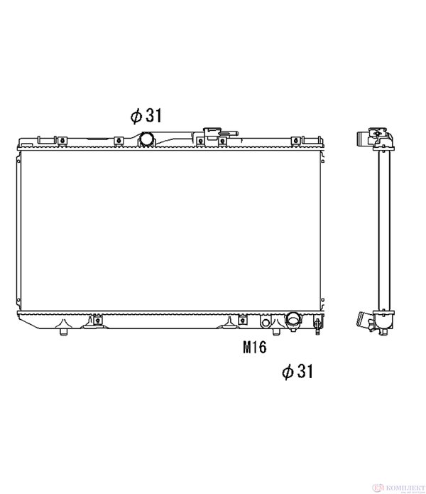 РАДИАТОР ВОДЕН TOYOTA CARINA E SPORTSWAGON (1993-) 2.0 D - NRF