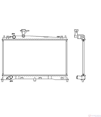 РАДИАТОР ВОДЕН MAZDA 6 (2002-) 2.0 - NRF