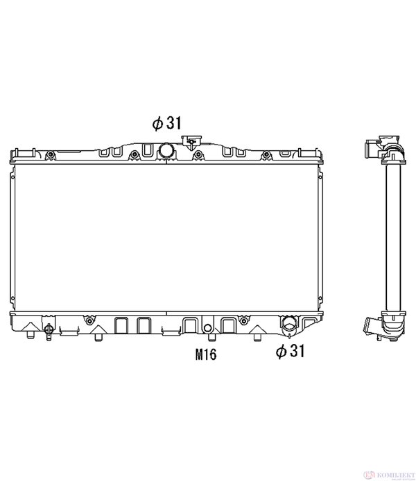 РАДИАТОР ВОДЕН TOYOTA COROLLA FX COMPACT (1984-) 1.8 D - NRF
