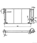 РАДИАТОР ВОДЕН CITROEN ZX (1991-) 1.9 TD - NRF