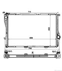 РАДИАТОР ВОДЕН BMW 7 SERIES E38 (1994-) 728 i,iL - NRF