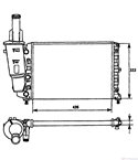 РАДИАТОР ВОДЕН FIAT PUNTO VAN (1996-) 1.1 - NRF
