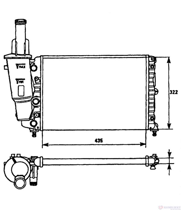 РАДИАТОР ВОДЕН FIAT PUNTO VAN (1996-) 1.1 - NRF