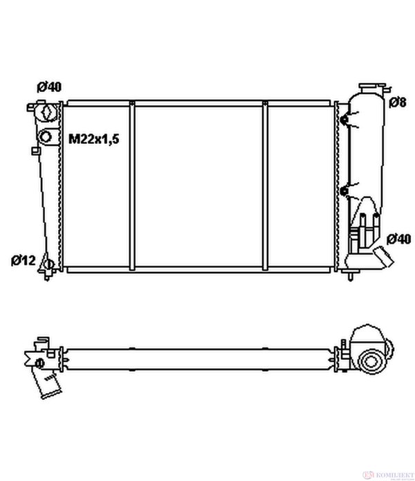 РАДИАТОР ВОДЕН CITROEN ZX (1991-) 1.9 - NRF