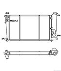РАДИАТОР ВОДЕН CITROEN ZX (1991-) 2.0 i 16V - NRF