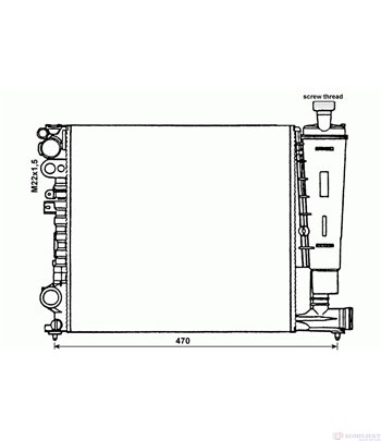 РАДИАТОР ВОДЕН FIAT ULYSSE (1994-) 1.8 - NRF