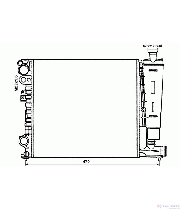 РАДИАТОР ВОДЕН FIAT ULYSSE (1994-) 1.8 - NRF