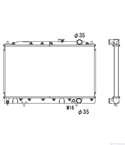 РАДИАТОР ВОДЕН MITSUBISHI LANCER IV (1988-) 1.6 16V - NRF