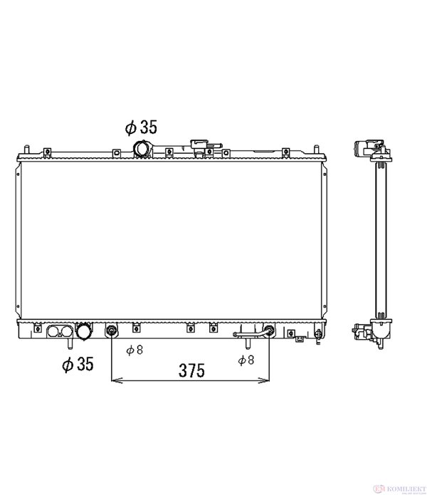 РАДИАТОР ВОДЕН MITSUBISHI GALANT VI COMBI (1996-) 2.0 - NRF
