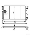 РАДИАТОР ВОДЕН RENAULT ESPACE II (1991-) 2.1 TD - NRF
