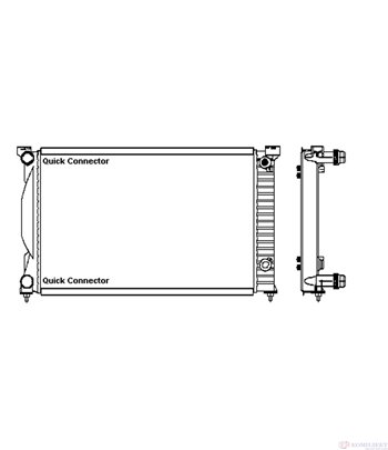 РАДИАТОР ВОДЕН AUDI A4 (2000-) 1.8 T quattro - NRF