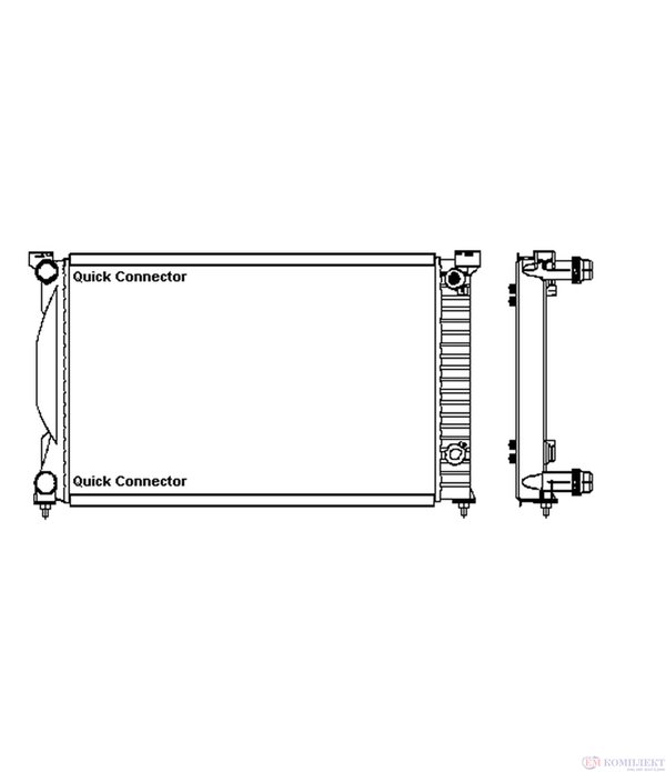 РАДИАТОР ВОДЕН AUDI A4 (2000-) 1.8 T quattro - NRF