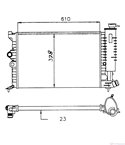 РАДИАТОР ВОДЕН CITROEN XANTIA (1993-) 1.8 i - NRF