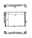РАДИАТОР ВОДЕН BMW 5 SERIES E34 TOURING (1991-) M5 3.8 - NRF