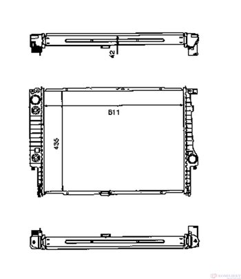 РАДИАТОР ВОДЕН BMW 5 SERIES E34 TOURING (1991-) M5 3.8 - NRF