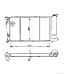 РАДИАТОР ВОДЕН PEUGEOT 306 HATCHBACK (1993-) 2.0 16V - NRF