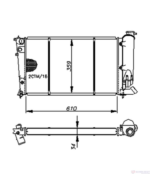 РАДИАТОР ВОДЕН CITROEN ZX (1991-) 1.9 i - NRF