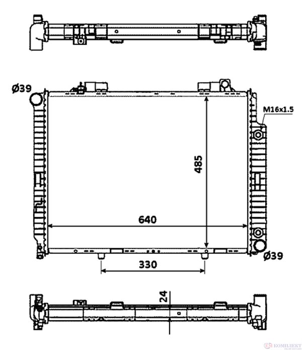 РАДИАТОР ВОДЕН MERCEDES E CLASS COMBI S210 (1996-) E 290 T Turbo-D - NRF