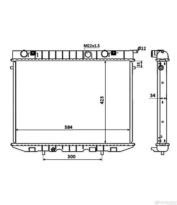 РАДИАТОР ВОДЕН OPEL FRONTERA A (1992-) 2.4 i - NRF