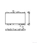 РАДИАТОР ВОДЕН TOYOTA AVENSIS LIFTBACK (1997-) 2.0 TD - NRF