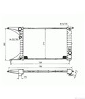 РАДИАТОР ВОДЕН VAUXHALL OMEGA (1993-) 2.0 - NRF