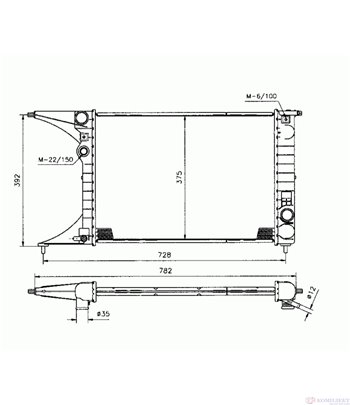 РАДИАТОР ВОДЕН OPEL OMEGA B COMBI (1994-) 2.0 16V - NRF