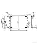 РАДИАТОР ВОДЕН OPEL VECTRA B HATCHBACK (1995-) 1.7 TD - NRF