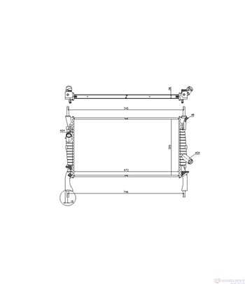 РАДИАТОР ВОДЕН FORD TRANSIT (2006-) 2.3 16V - NRF