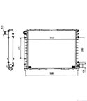 РАДИАТОР ВОДЕН LANCIA KAPPA (1994-) 2.0 20V - NRF