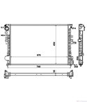 РАДИАТОР ВОДЕН PEUGEOT EXPERT (1995-) 1.9 TD - NRF
